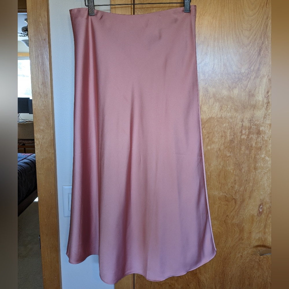 JCrew pink slip skirt